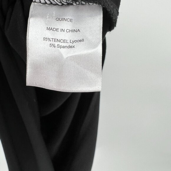 Quince Women’s Black Tencel Jersey Tank Maxi Dress sz S NWT Side Slit Sleeveless - Picture 8 of 9